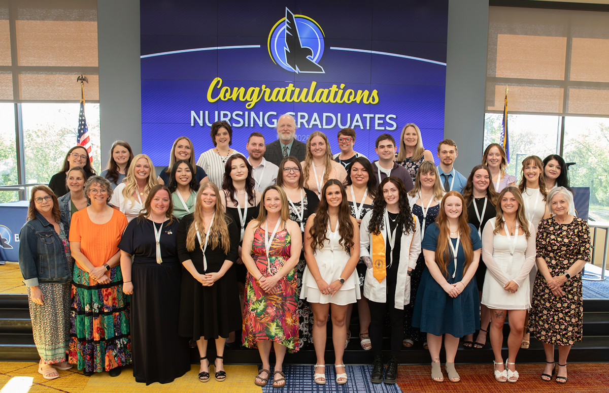 Nursing graduates with instructors