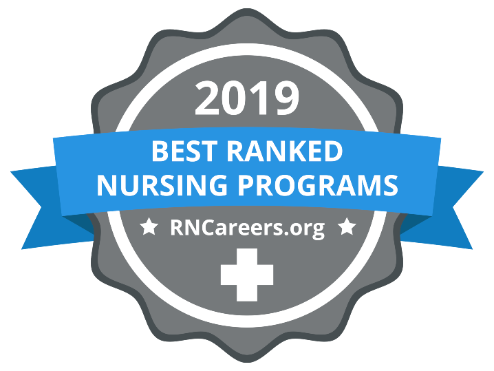 RNCareers.org Award Badge for 2019 Best Ranked Nursing Programs