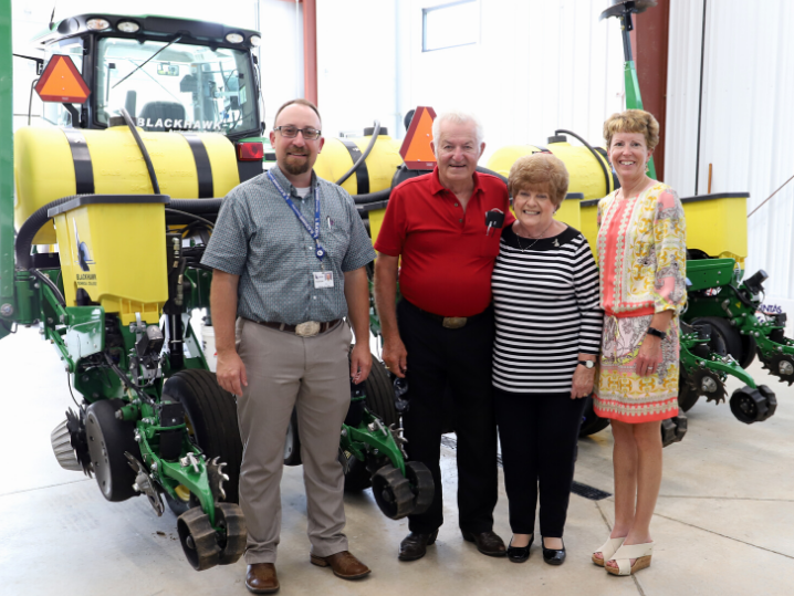 Dusty Williams, Wayne and Janet Albertson, and Lisa Hurda pictured at Monroe Campus