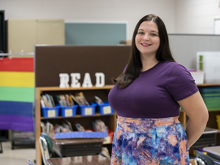 Stephanie Hanson pictured in classroom