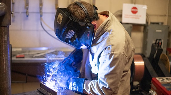 Welding student