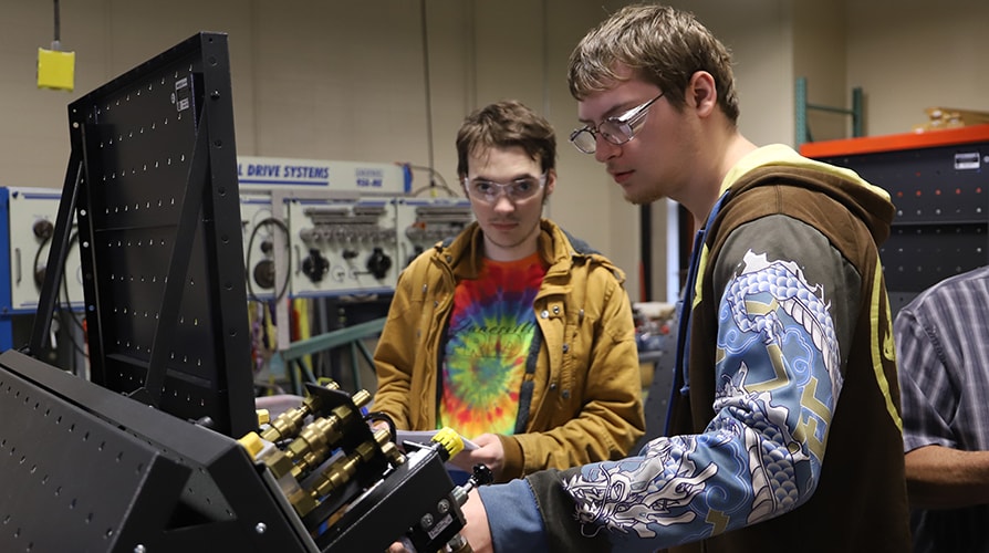 Students in the Electro-Mechanical Technology program