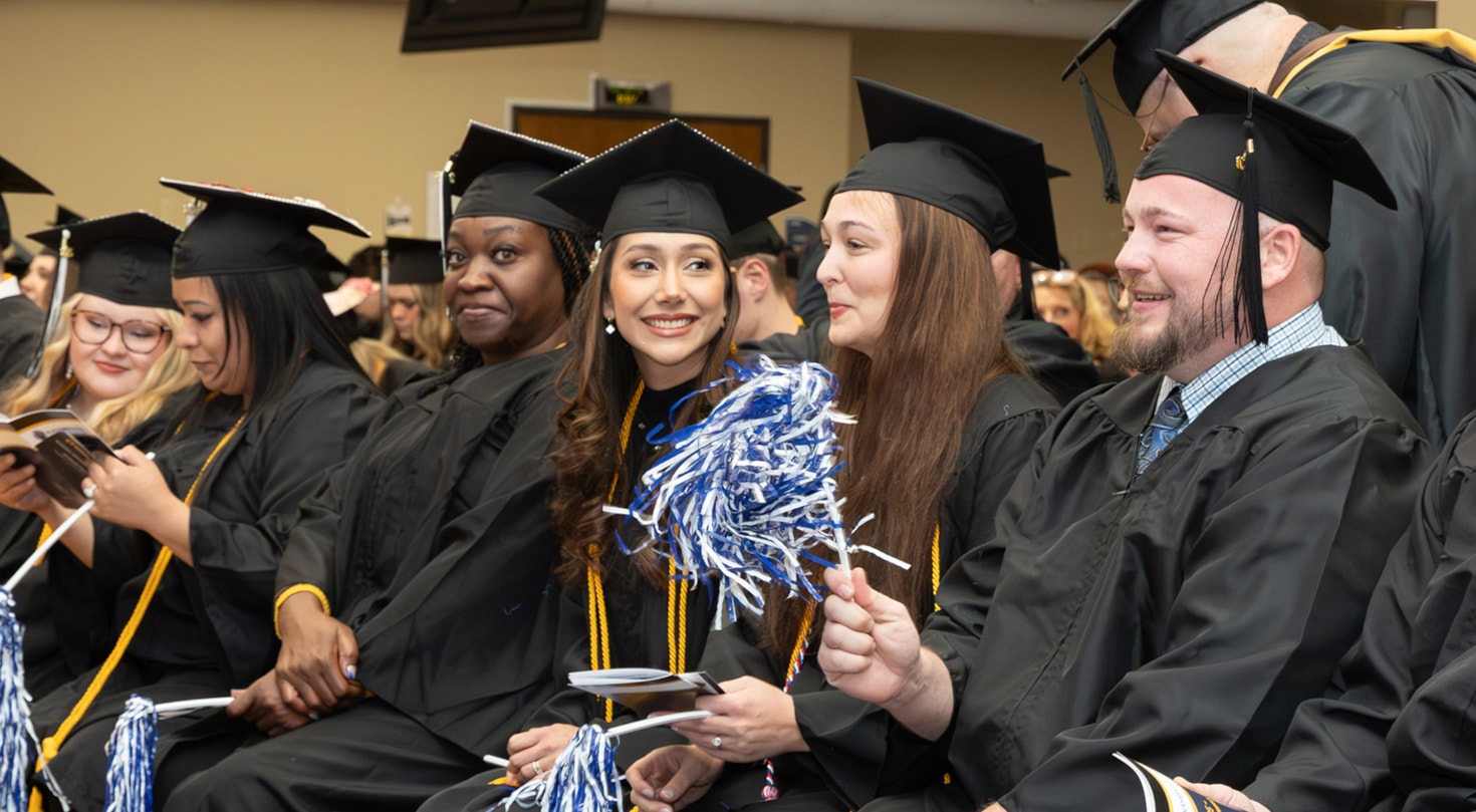 Graduates sitting during the December 2025 Commencement