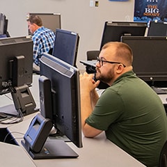 Students in classroom with computers