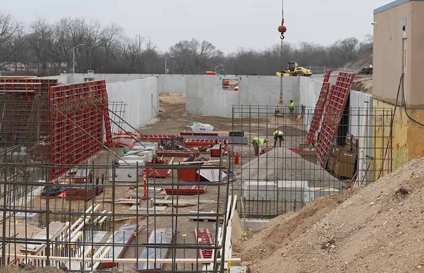 Public Safety Education Center construction, March 2023