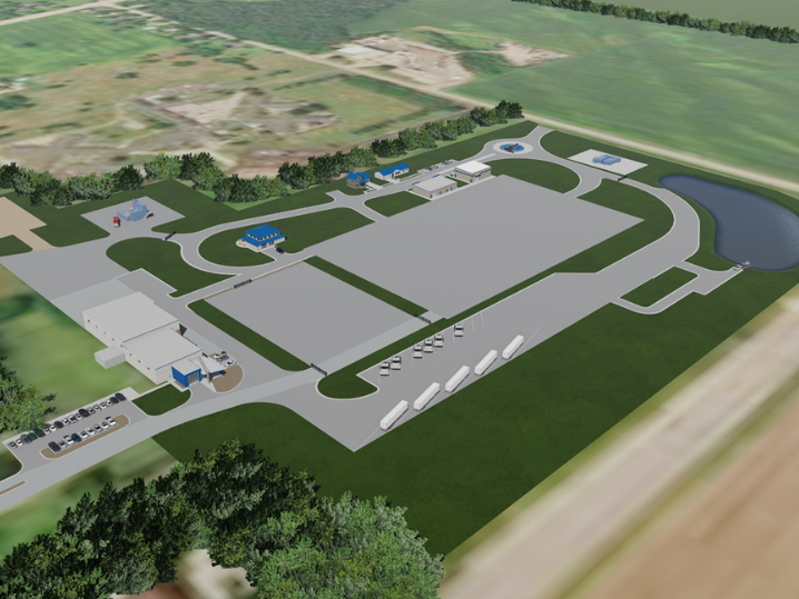 aerial view rendering of the PSTC